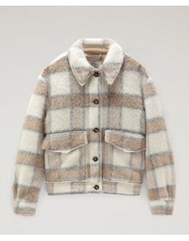 Woolrich  Giacca in misto lana con frange