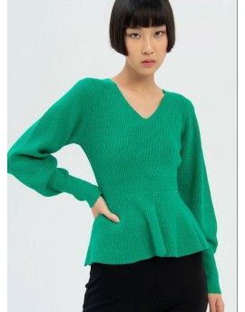 Fracomina  Maglia V Neck Pull Golfgreen