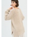 Fracomina  Maglia V Maxi Pull Biscuit