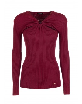 Fracomina  Maglia Knitted Sweater Bordeaux