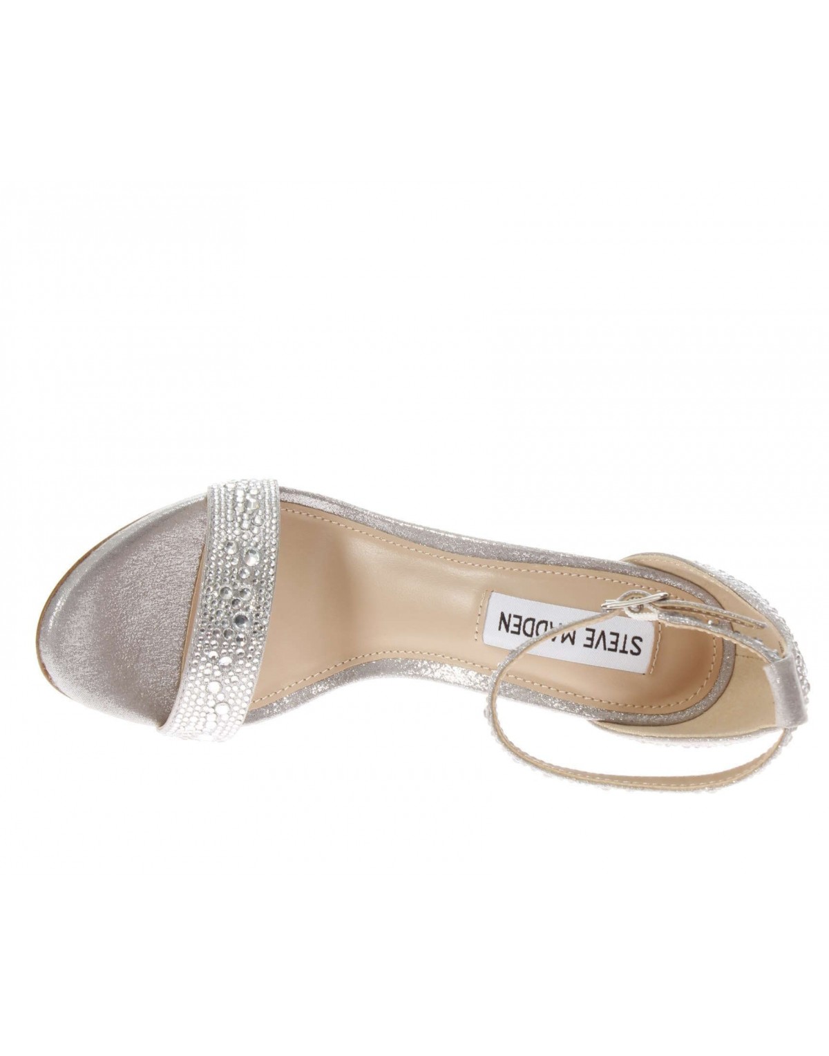 Steve Madden Gigi-r – Sandali Con Tacco E Strass Donna, Open Toe, Chiusura A Fibbia