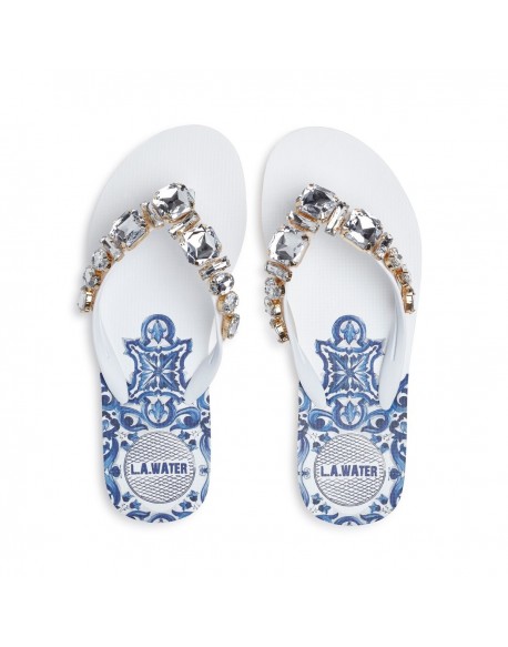 L.A.WATER  Infradito strass Majolica