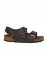Birkenstock  Milano in pelle dark brown calz. stretta