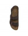 Birkenstock  Milano in pelle dark brown calz. stretta