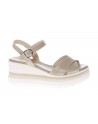 Nero Giardini  Sandali zeppai in pelle  fascia incrociata