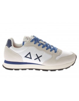 Sun68  Sneaker Tom Solid pelle e tessuto bianco