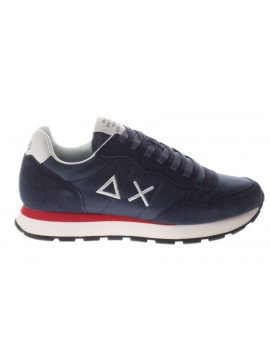 Sun68  Sneaker Tom Solid pelle e tessuto navy
