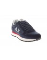 Sun68  Sneaker Tom Solid pelle e tessuto navy