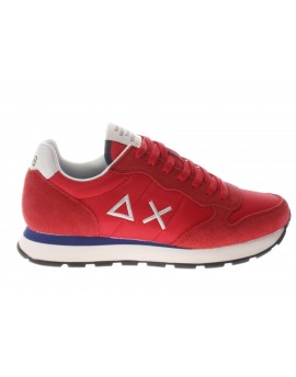 Sun68  Sneaker Tom Solid pelle e tessuto rosso