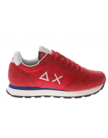 Sun68  Sneaker Tom Solid pelle e tessuto rosso