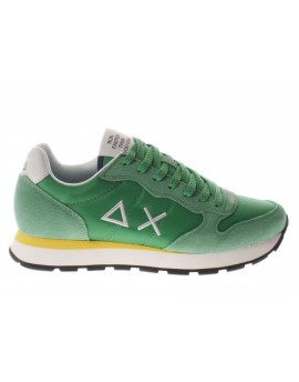 Sun68  Sneaker Tom Solid pelle e tessuto verde