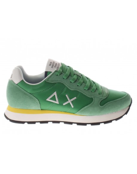 Sun68  Sneaker Tom Solid pelle e tessuto verde