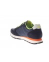 Sun68  Sneaker Tom Flou  pelle e tessuto navy