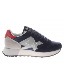 Sun68  Sneaker Jaki 2.0 pelle e tessuto navy