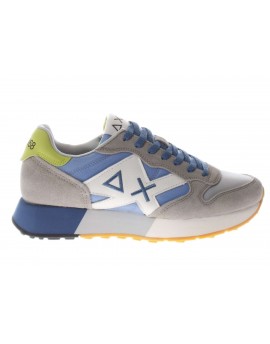Sun68  Sneaker Jaki 2.0 pelle e tessuto grigio chiaro
