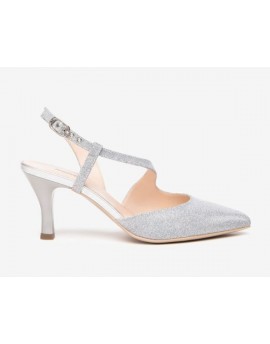 Nero Giardini  sling back argento