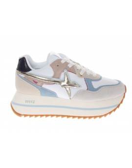W6YZ  Sneaker Deva platform Bianco/beige