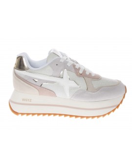W6YZ  Sneaker Deva platform bianco/platino