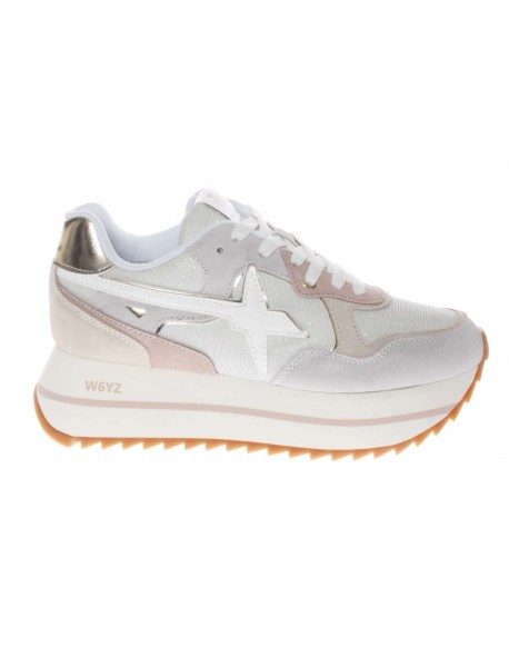 W6YZ  Sneaker Deva platform bianco/platino