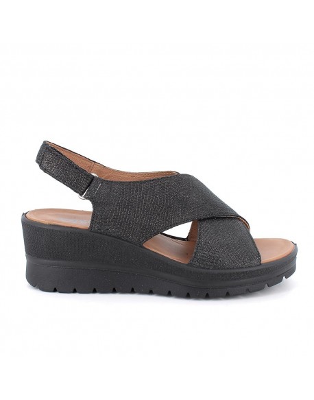 Igi&Co  Sandalo a fasce incrociate con zeppa DCL 76647