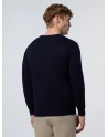 North Sails  Maglione girocollo in cashmere blu