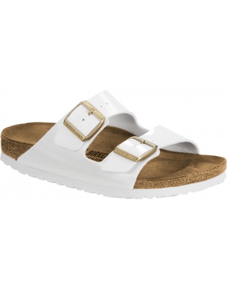 Birkenstock  Arizona birko flor white calz. stretta