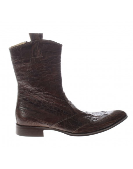 Cafè Noir   Stivale in pelle stampata vintage