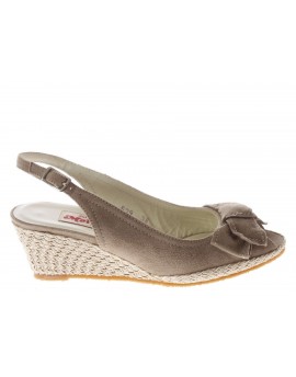 Melluso  Sandalo scamosciato con zeppa 4 cm vintage