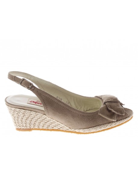 Melluso  Sandalo scamosciato con zeppa 4 cm vintage