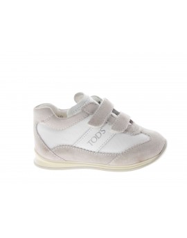 Tod's Junior   Sneaker con velcro pelle e tessuto