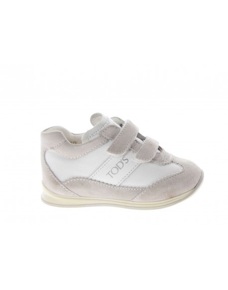 Tod's Junior   Sneaker con velcro pelle e tessuto