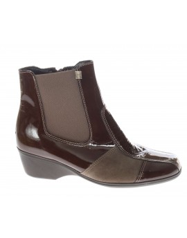 Cinzia Soft  Tronchetto con elastici in vernice e pelle