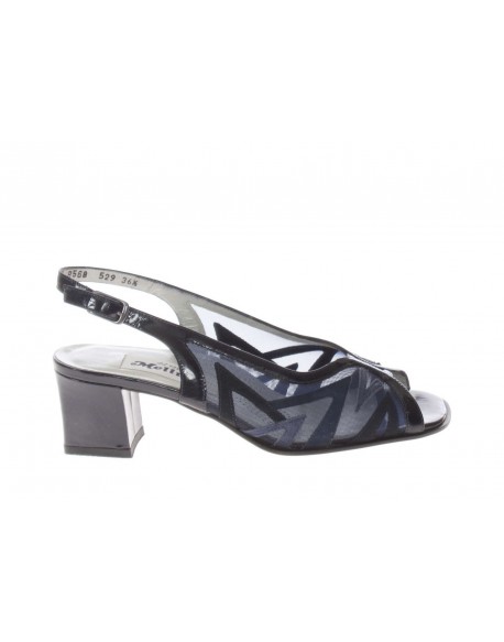 Melluso  Sandalo con rete e pelle vintage