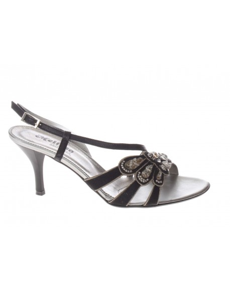 Melluso  Sandalo in camoscio con accessorio