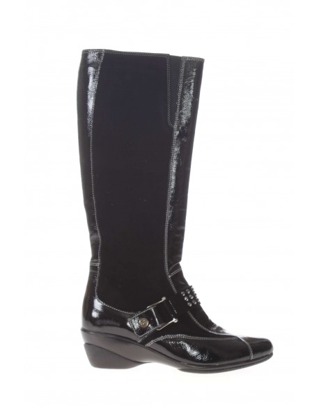 Melluso  Stivale in camoscio e vernice