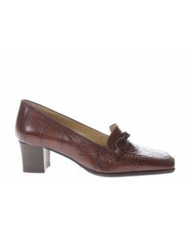 GAUDINO  Mocassino in pelle stampa cocco