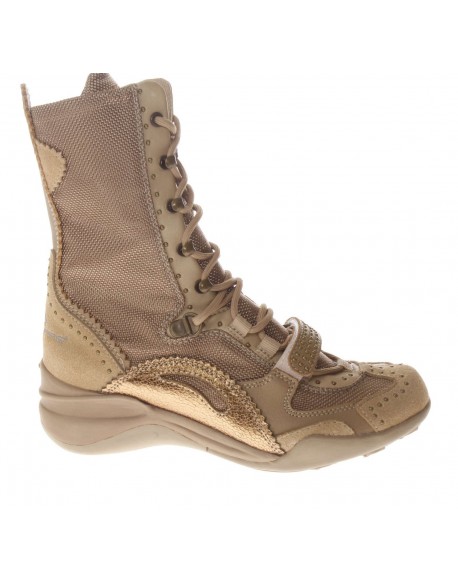 Fornarina  Tronchetto in pelle e tessuto con laccio e zip