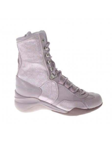 Fornarina  Tronchetto in pelle e tessuto con laccio e zip