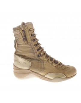 Fornarina  Tronchetto in pelle e tessuto con laccio e zip