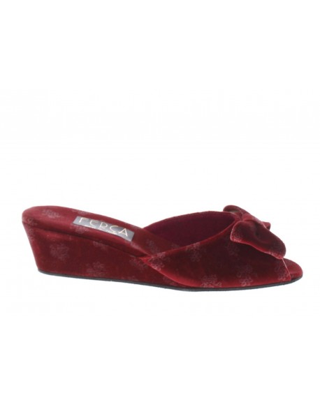 Ferca 81  Pantofola in velluto punta aperta
