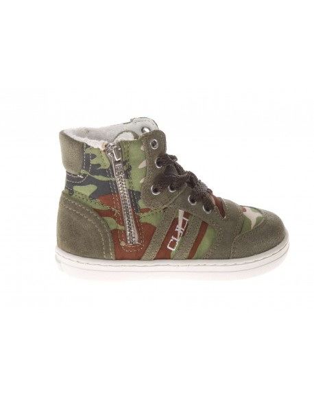 Cult  Sneaker Alta in pelle e tessuto