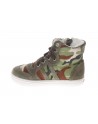 Cult  Sneaker Alta in pelle e tessuto