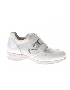 Nero Giardini Junior  Sneaker in pelle e tessuto con velcro