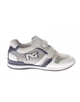 Nero Giardini Junior  Sneaker in pelle e tessuto con velcro