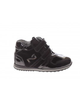 Nero Giardini Junior  Sneaker alta in camoscio e vernice con logo