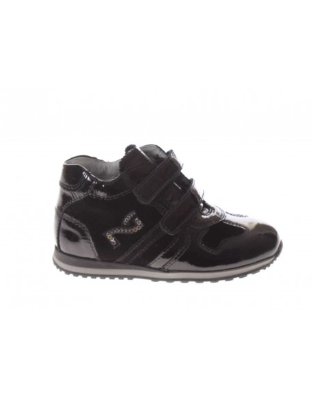 Nero Giardini Junior  Sneaker alta in camoscio e vernice con logo