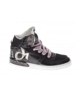 Deha  Sneaker alta in pelle e tessuto