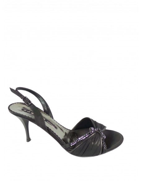 Albano  Sandalo in tessuto con strass