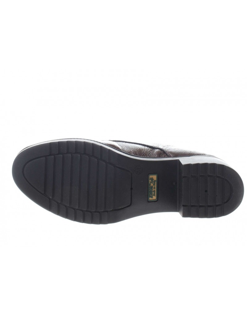 ENVAL SOFT 6248400 Slipon Stile Inglesina in Vernice Nero Made in Italy Tacco 4,3 Cm