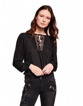 Gaudi Jeans  Blusa Scollo Plisse M/L